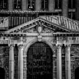 Square The Abandoned Detroit Train Station landscape black and white Photography