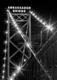 Vertical The Ambassador Bridge landscape black and white Photography