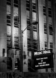 Vertical The Detroit Music Hall landscape black and white Photography