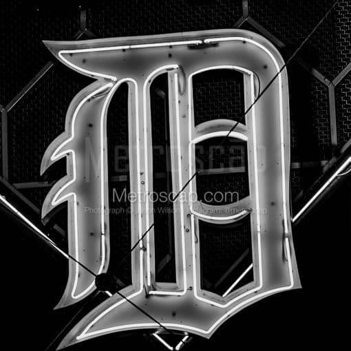 The Detroit Tigers D -- Detroit Black and White Photography
