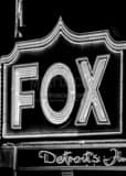 Vertical Detroits Fox Theater landscape black and white Photography