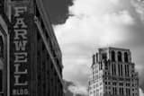 Horizontal The Farwell Building and Broderick Tower landscape black and white Photography