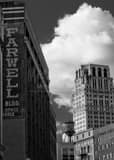 Vertical The Farwell Building and Broderick Tower landscape black and white Photography