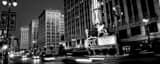 Panoramic The Fox Theater on Woodward Avenue landscape black and white Photography
