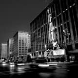 Square The Fox Theater on Woodward Avenue landscape black and white Photography