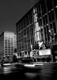 Vertical The Fox Theater on Woodward Avenue landscape black and white Photography