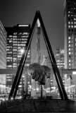 Vertical The Joe Louis Fist at Woodward and Jefferson landscape black and white Photography