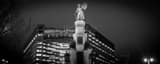 Panoramic The Michigan Soldiers and Sailors Monument in Campus Martius landscape black and white Photography