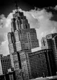 Vertical The Penobscot Building landscape black and white Photography
