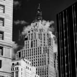 Square The Penobscot Building in Downtown Detroit landscape black and white Photography