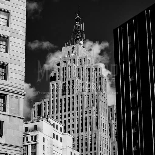 The Penobscot Building in Downtown Detroit -- Detroit Black and White Photography