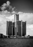 Vertical Renaissance Place landscape black and white Photography
