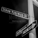 Square Steve Yzerman Drive landscape black and white Photography
