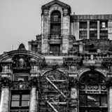 Square The Top of the Book Tower landscape black and white Photography