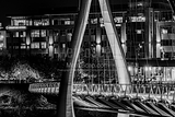 Horizontal Dublin Bridge Park black and white