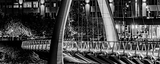 Panoramic Dublin Bridge Park black and white
