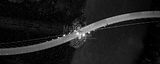 Panoramic Dublin Link Bridge Deck Overhead black and white