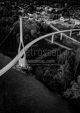 Vertical Dublin Link Old Dublin Ohio black and white