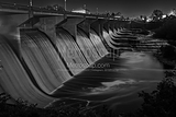 Horizontal Oshaughnessy Dam black and white