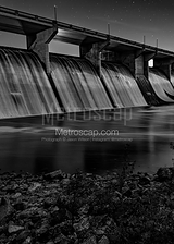 Vertical Oshaughnessy Reservoir black and white