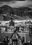 Vertical Arthurs Seat black and white Photos