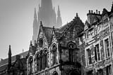 Horizontal The Church of Scotland Steeple black and white Photos