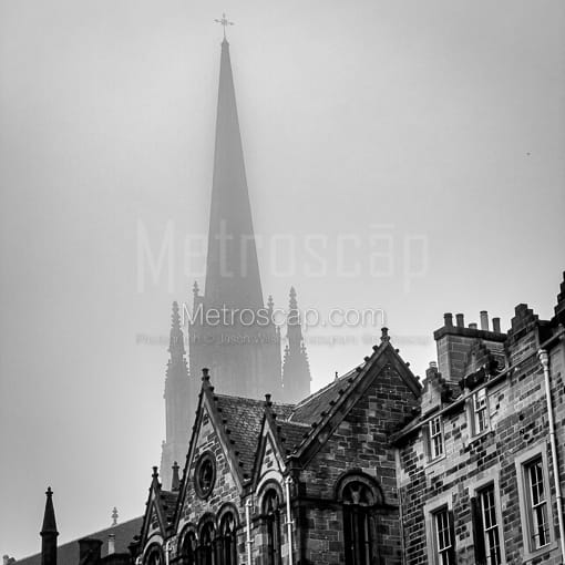 The Church of Scotland Steeple -- Edinburgh Black and White Photos