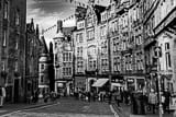 Horizontal Cockburn Street in Old Town Edinburgh black and white Photos