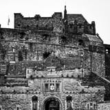 Square Edinburgh Castle black and white Photos