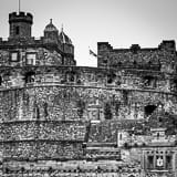 Square Edinburgh Castle black and white Photos