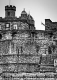 Vertical Edinburgh Castle black and white Photos