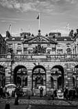 Vertical Edinburgh City Chambers black and white Photos
