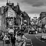 Square Edinburgh George IV Bridge black and white Photos