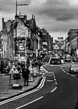 Vertical Edinburgh George IV Bridge black and white Photos