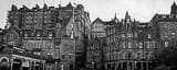 Panoramic Edinburgh Waverly Station black and white Photos