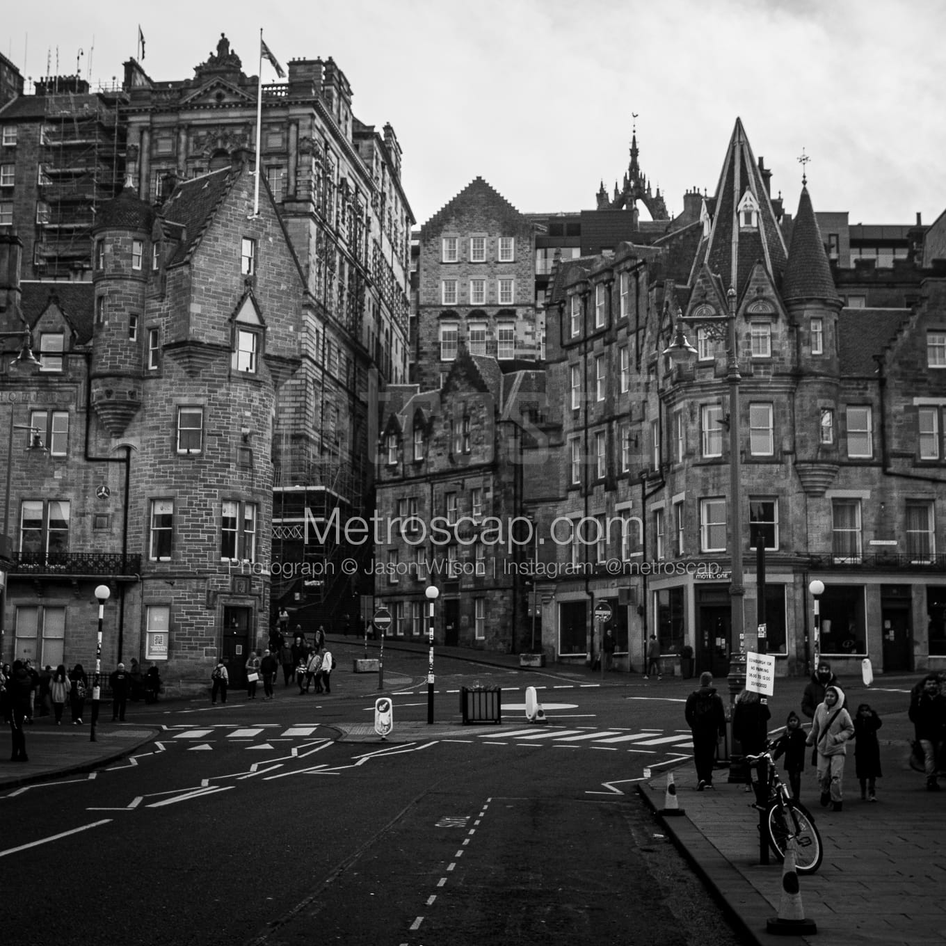 Edinburgh Waverly Station black and white Photos square crop