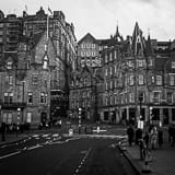 Square Edinburgh Waverly Station black and white Photos