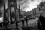 Horizontal Tolbooth Kirk on Johnston Terrace black and white Photos
