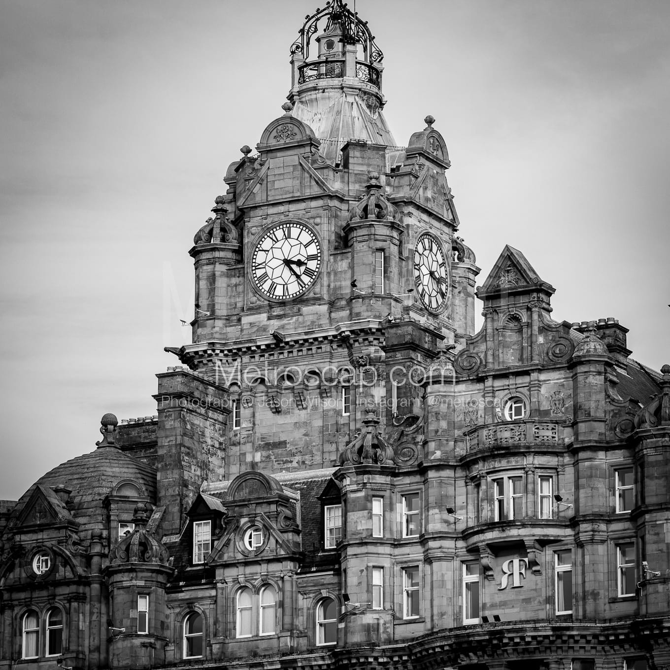 The North British Railway Station Hotel black and white Photos The North British Railway Station Hotel black and white Photos square crop