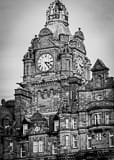 Vertical The North British Railway Station Hotel black and white Photos