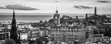 Panoramic Princes Street black and white Photos