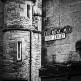 Square Royal Mile High Street black and white Photos