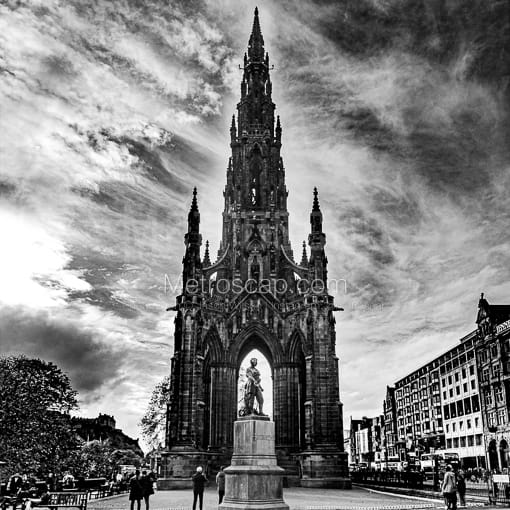 The Royal Scots Greys Monument -- Edinburgh Black and White Photos