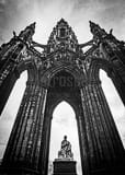 Vertical The Scot Monument black and white Photos