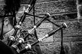 Horizontal Scottish Bag Pipes black and white Photos