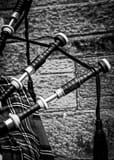 Vertical Scottish Bag Pipes black and white Photos