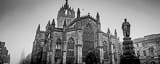 Panoramic St Giles Cathedral in Old Town Edinburgh black and white Photos