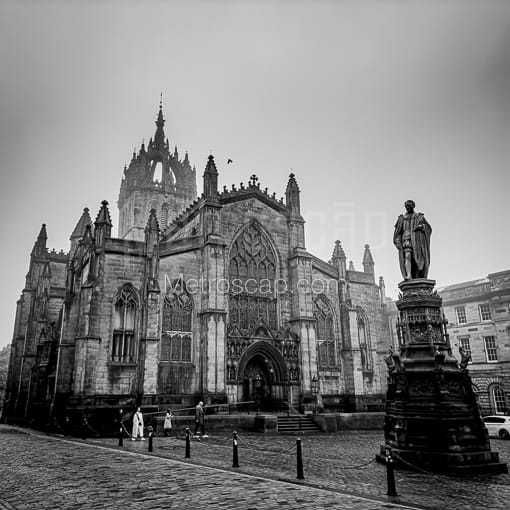St Giles Cathedral in Old Town Edinburgh -- Edinburgh Black and White Photos