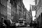 Horizontal The Royal Mile in Old Town Edinburgh Scotland black and white Photos