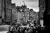 Horizontal The Royal Mile in Old Town Edinburgh Scotland black and white Photos